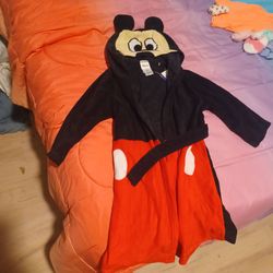 Kids Mickey Mouse hooded bathrobe