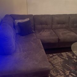 L Shape Grey Living Room Couch 