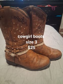Girls Cowgirl Boots Size 3