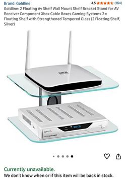 Goldline 609C Floating Glass Shelf Wall Mount – AV/DVD Bracket