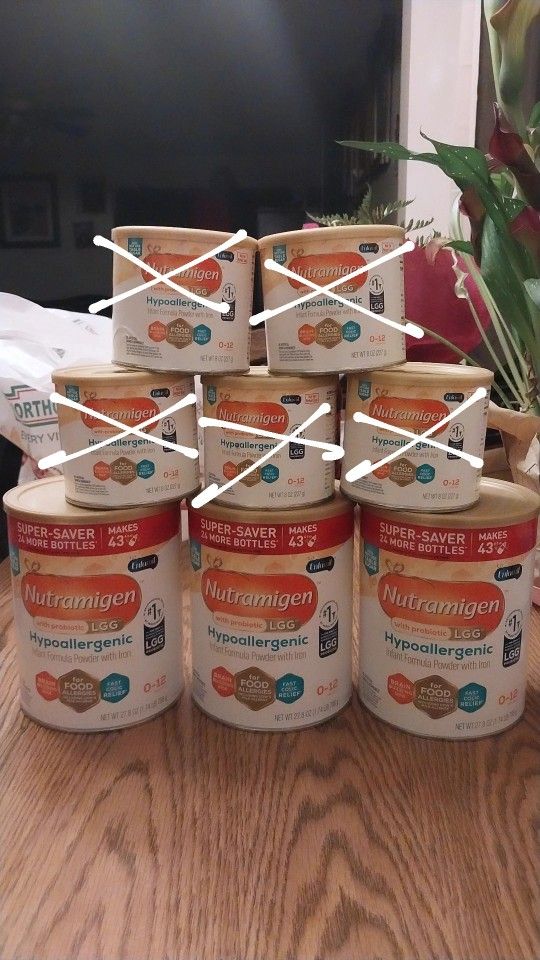 Enfamil Nutramigen LGG Hypoallergenic Powder Infant Formula 27.8 OUNCE
3 BIG CANS AVAILABLE THEY RETAIL FOR $80 WITH TAXES AT ANY STORE AM SELLING ALL