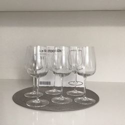 The IKEA STORSINT wine glass 17 oz capacity made in France  with box  