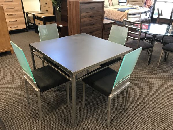 Sydney Dining Table And 4 Black Glo Chairs For Sale In Sacramento
