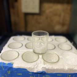 Glass Tealight Holders – Set of 12