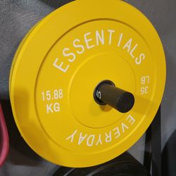 2 Bumper Plates 35lb Set Yellow