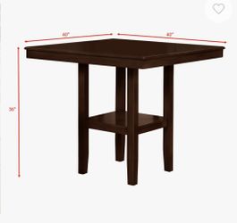 High top Dinning table w/4 chairs Expresso finish