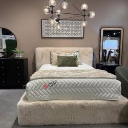 Cream Color California King Size Bed Frame  - June Sale 