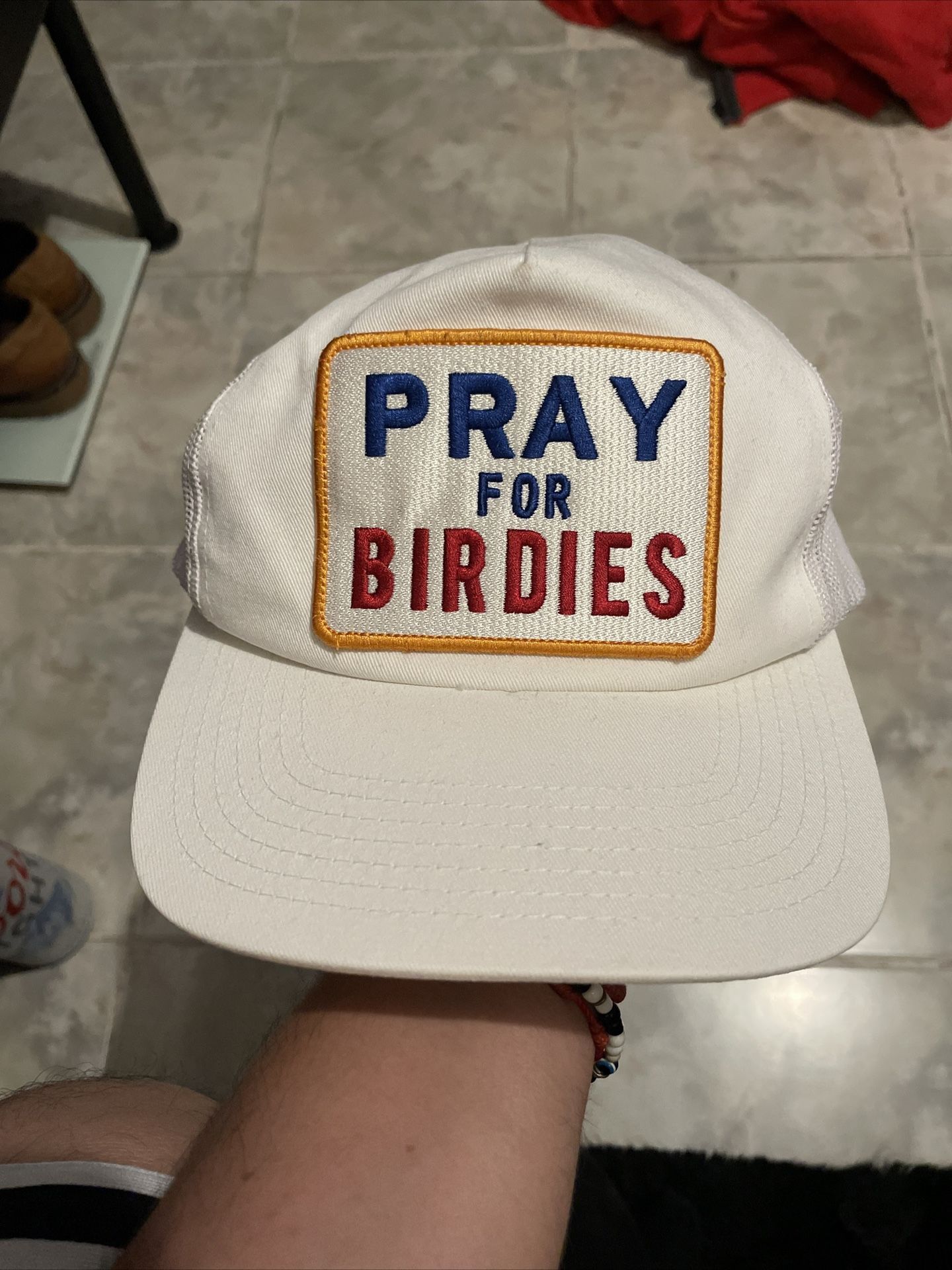 G/Fore G4 Pray For Birdies Golf Logo Mesh Trucker Hat Cap SnapBack