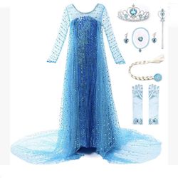 Princess Elsa Dress & Accessories 