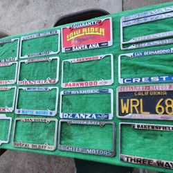 Vintage Dealership License Plate Frames Chevrolet Ford Pontiac  Buick  Cadillac 