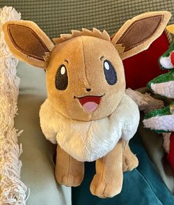 Eevee Pokémon Brown And  Cream Stuffed Animal