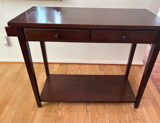 Wood consul table