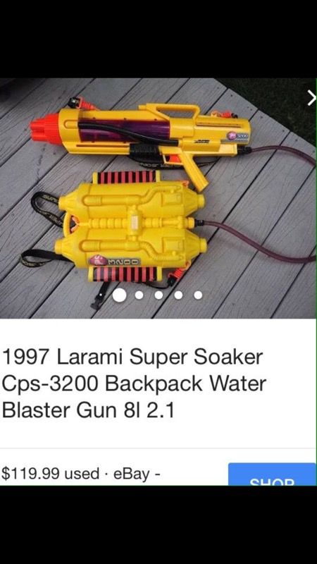 Larami super soaker 1997 Hasbro cps/3200 backpack water blaster gun excellent condition make me an offer