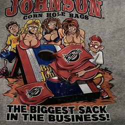 Big Johnson NEW vintage hype T-shirt " Corn hole bags”