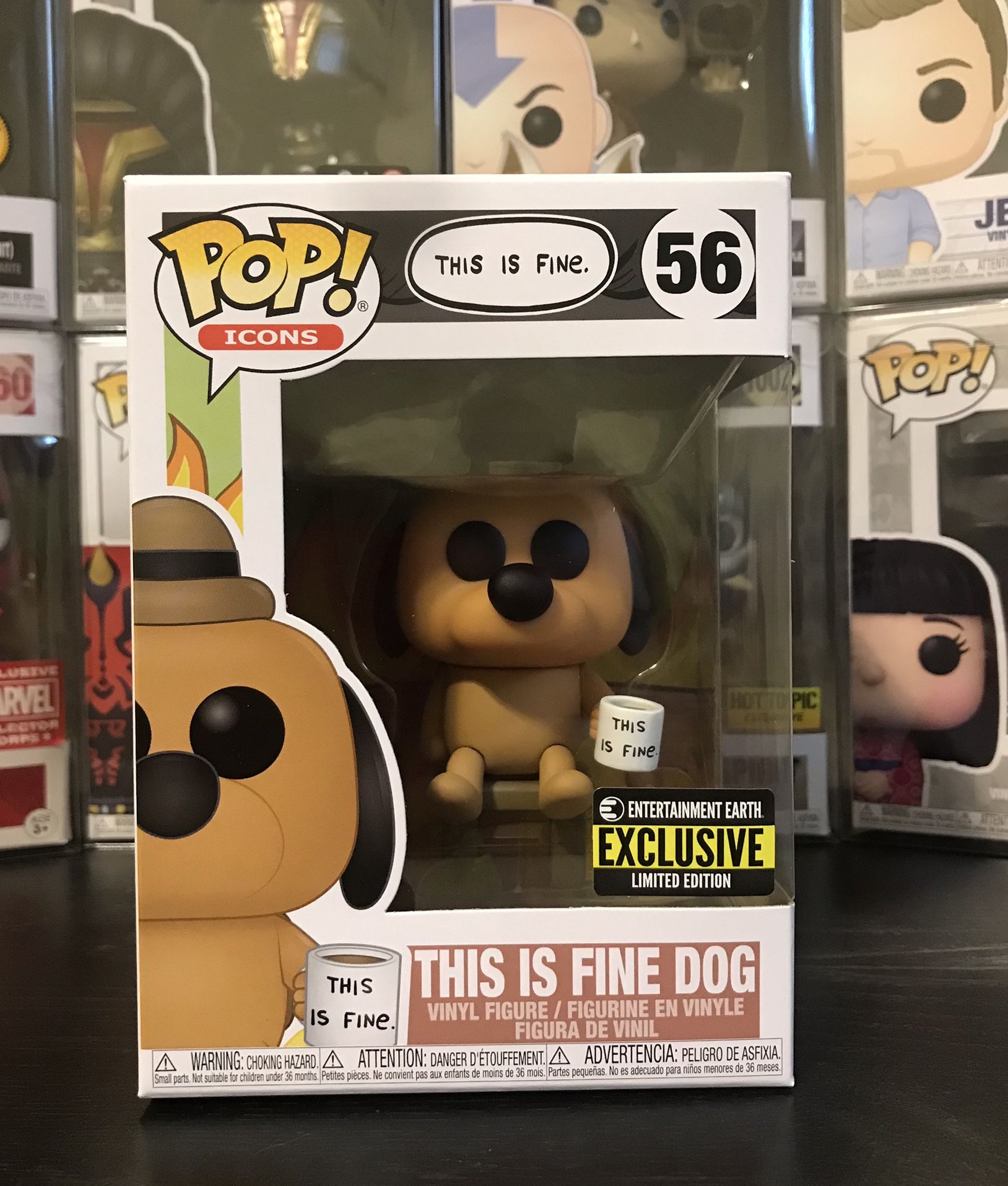 Funko Pop! Icons - This Is Fine Dog #56 (Entertainment Earth Exclusive)