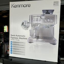 Kenmore Espresso Machine With Grinder & Milk Frother, Stainless Steel