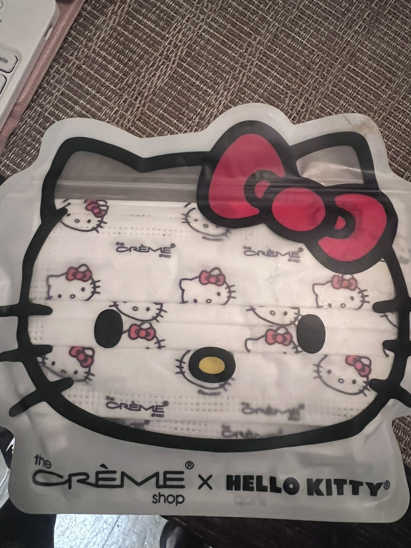 Hello Kitty White Face Cloth Mask