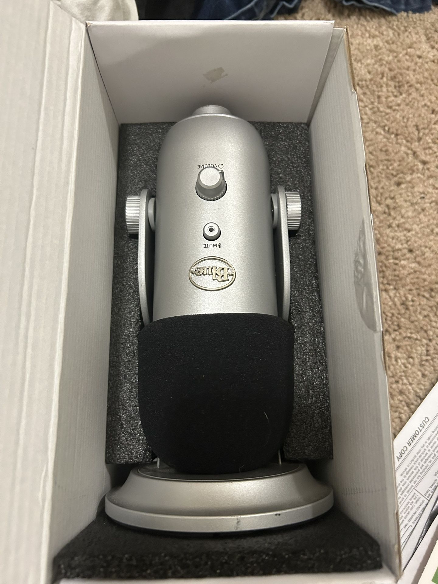 PC Part And Blue Yeti Microphone