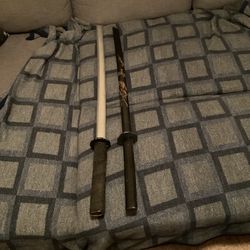 2 Wooden  Training/practice Katanas 