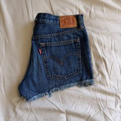 Levi’s Women’s Dark Wash Denim Shorts