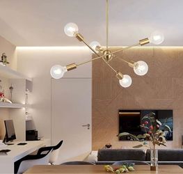 Brand new Modern Gold 6-Light Globe Chandelier