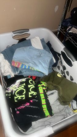 Bin of clothes