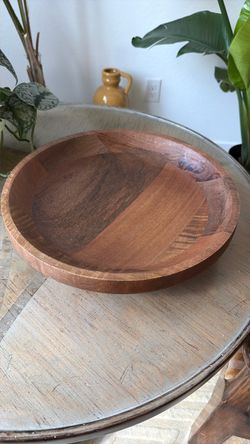 Wood Lazy Susan Spinning Bowl