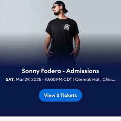Sonny Fodera - Chicago Sat 3/29 