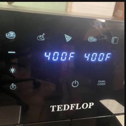 Dual Air Fryer 9 Qt, Dual Basket Air Fryer with Visible Window, Large Double 4.5 Qt Airfryer with Independent Temperature Control   