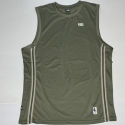 NBA Men’s Muscle Basketball Active Tank Top Size Medium Olive Green NWT