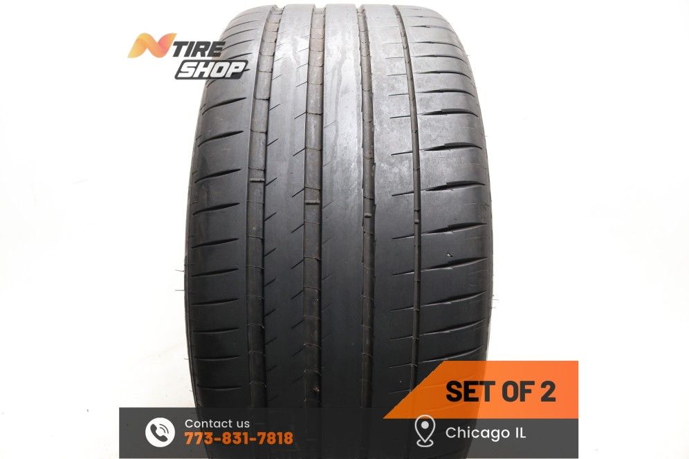 Set of 2 Used 7.5/32 Summer 325/35ZR23 115Y Michelin Pilot Sport 4 S MO1
