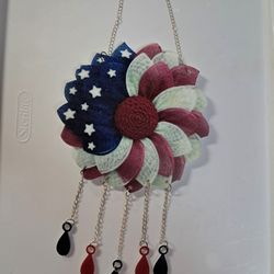 Resin American Flag Hang