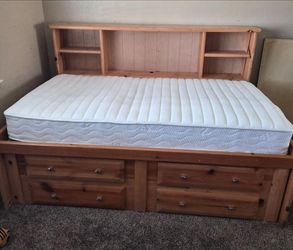 Free Twin Bed With Drawers and Underbed Storage