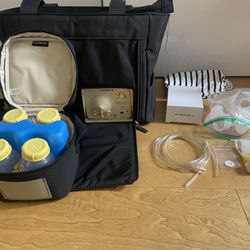 Medela Pump in Style Advanced with On the Go Tote, Double Electric Breast Pump, Nursing Breastfeeding Supplement, Portable Battery Pack, Sleek Microfi