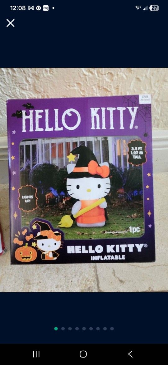 Hello Kitty Cat Halloween Inflatable Decoration