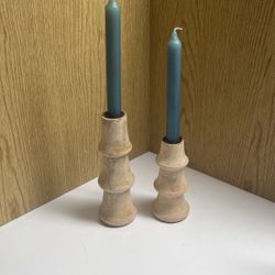 Wooden Candle Holders