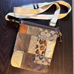 COACH💥VINTAGE~LIMITED EDITION💥Patchwork Anima Print Crossbody Messenger Bag