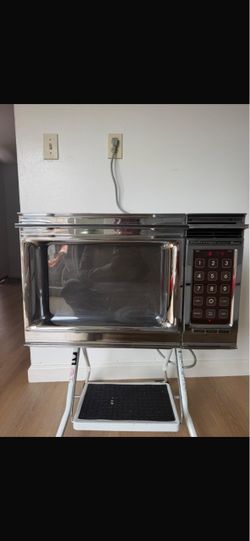 Vintage Radarange Chrome Microwave Oven