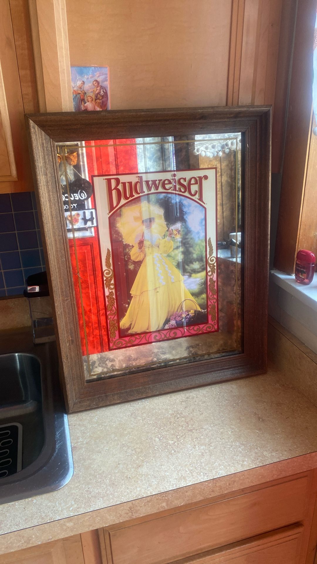 Budweiser Mirror Victorian Yellow Dress