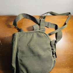 US Military Issue OD Nylon Carrier Bag for M40/M42 Gas Mask Empty Bag