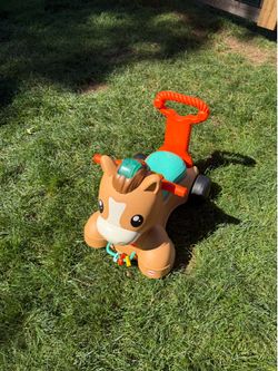 Horse push and ride on toy