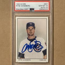 1990 Score Dream Team - Ryne Sandberg - PSA 10/Auto10