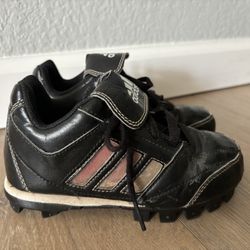 Adidas Black Cleats Shoes Kids Toddler SZ 11