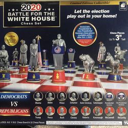  Brand New 2020 Battle For The White House Chess Set.  Trump