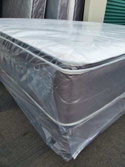 New In Plastic Queen Thick Bed. Delivery Is Available 