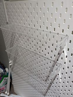 Acrylic SKÅDIS Pegboard Shelves