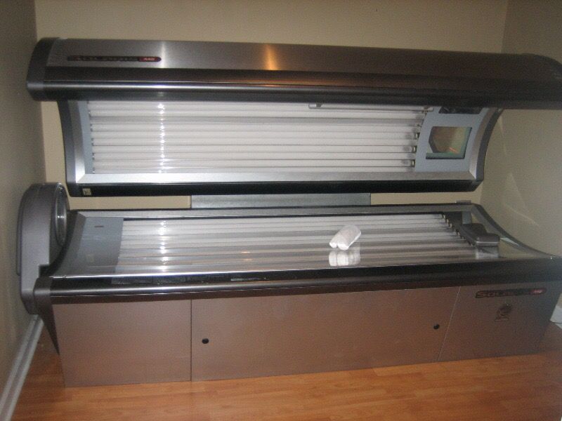 SOLARIS 442 TANNING BED WITH FACE TANNERS - LOW HOURS 820 HIGH INTENSITY 15 MIN BED BEST IMMEDIATE & DELAYED BRONZE $850
