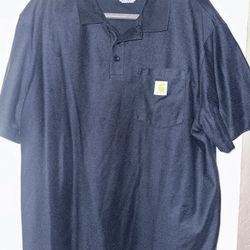 Blue Carhartt Polo Shirt XL