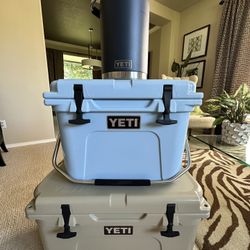 YETI Lot:  Tundra 50 Cooler, Roadie 20 Cooler, And 1 Gallon Jug