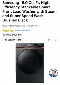 Samsung WF50BG8300AVUS Smart Washer – SC Error – $350 OBO (New $999)
